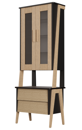 Шкаф-витрина Сканди-2 двухдверная 75х45х199,8 см